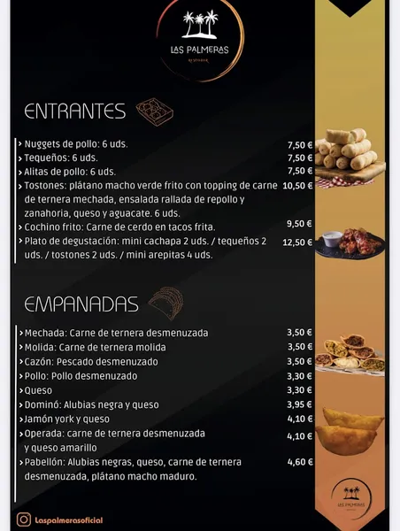 menu 0 of Las Palmeras Comida Venezolana