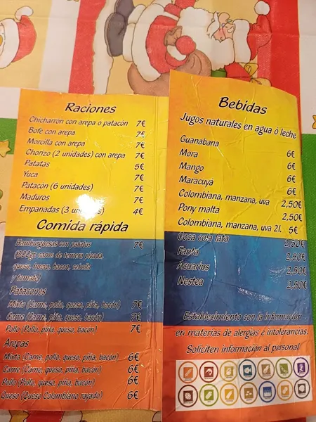 menu 0 of Mi Taberna