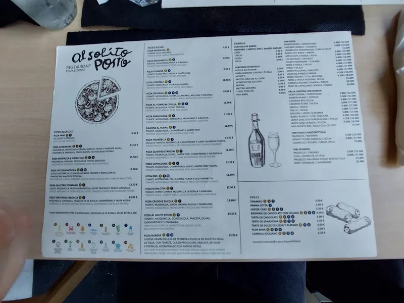 menu 2 of Al Solito Posto