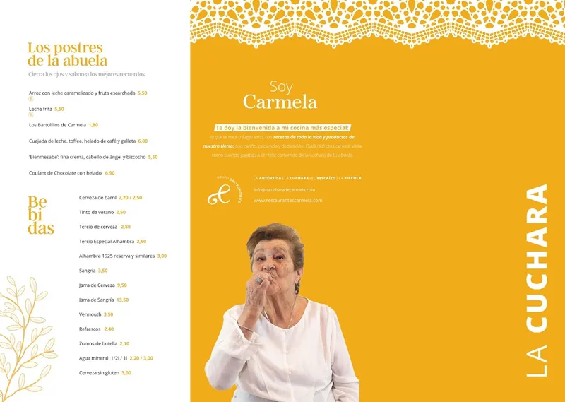 menu 0 of La Cuchara de Carmela