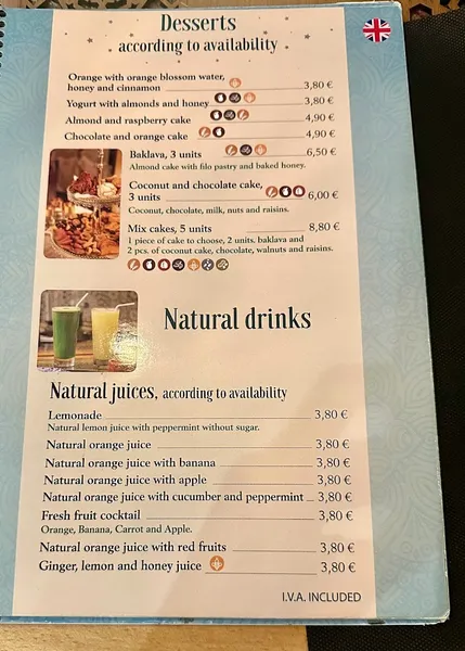 menu 0 of Restaurante Palacio Andaluz Almona