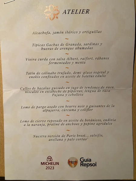 menu 0 of Atelier Casa de Comidas