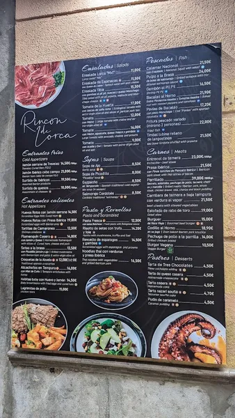 menu 0 of El Rincón De Lorca