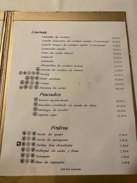 menu 1 of Restaurante Casa Pedro