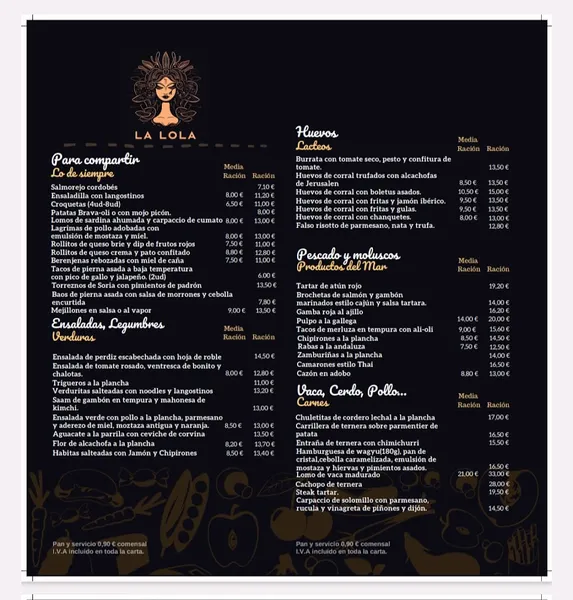 menu 0 of Restaurante La Lola