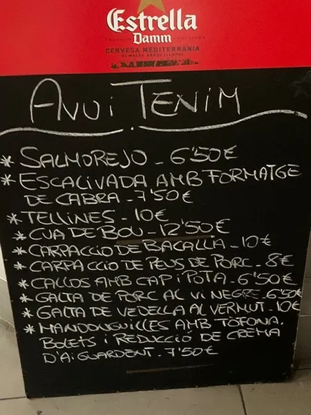 menu 0 of L'Anxoveta de Sants