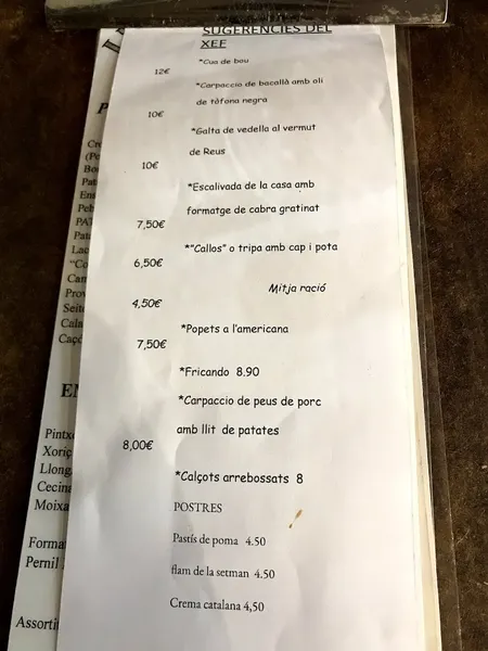 menu 1 of L'Anxoveta de Sants