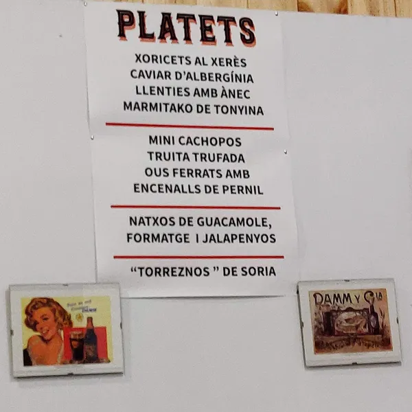menu 0 of Bodega Salvat