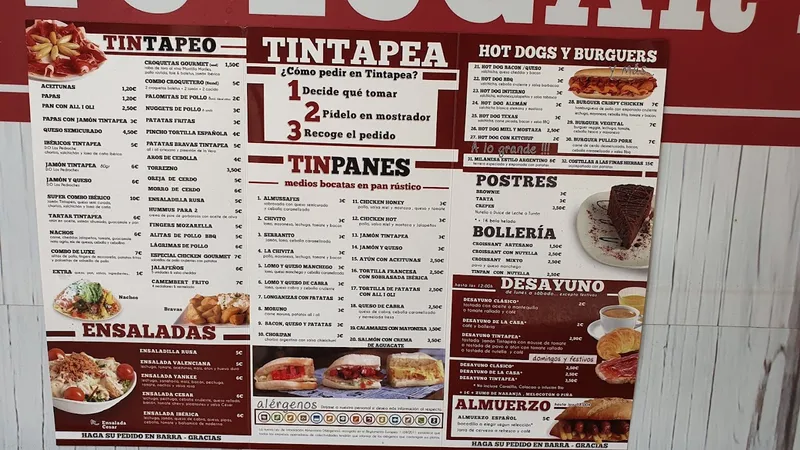 menu 1 of Tintapea Nou Mestalla