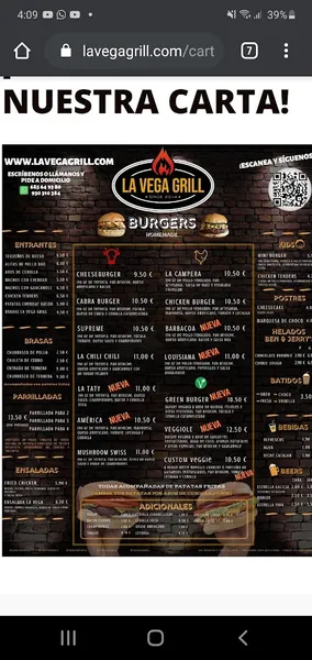 menu 0 of La Vega Grill