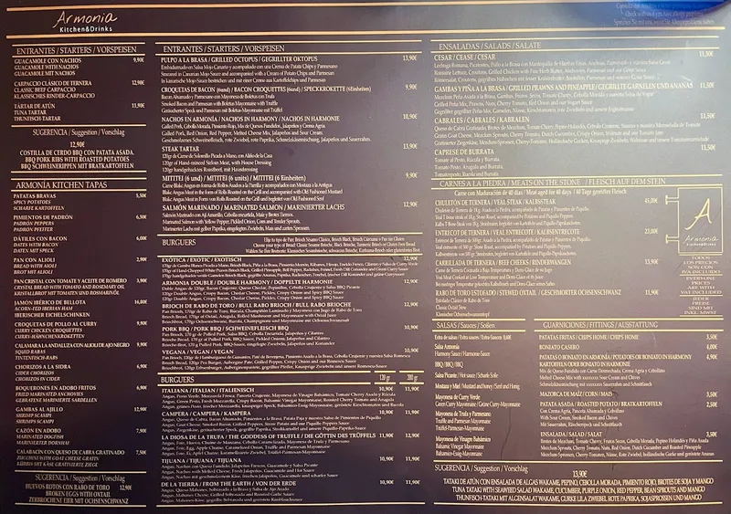 menu 0 of Armonía Kitchen Drinks