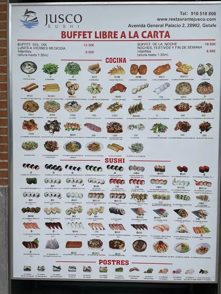 menu 0 of Restaurante Jusco Sushi