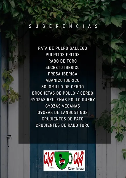 menu 0 of Cha-cha
