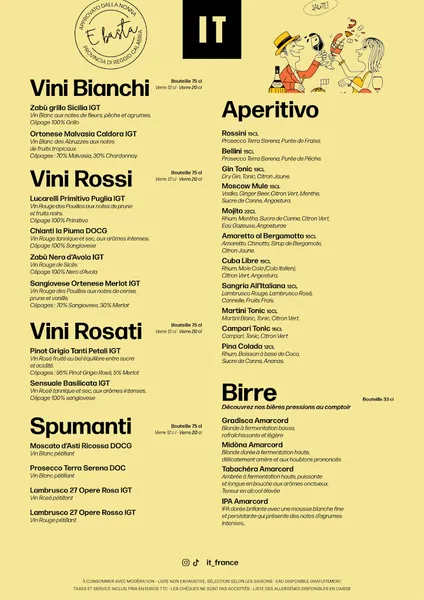 menu 2 of IT - Italian Trattoria Oasiz
