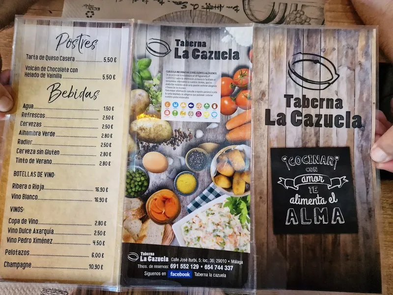 menu 1 of Taberna La Cazuela