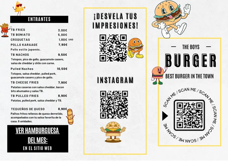 menu 0 of THE BOYS Burger