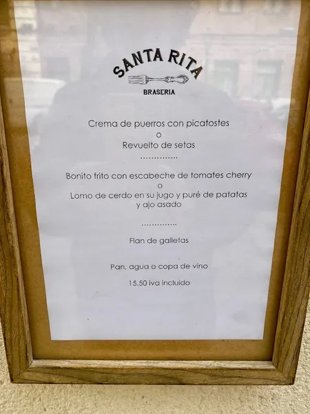 menu 0 of Santa Rita Madrid