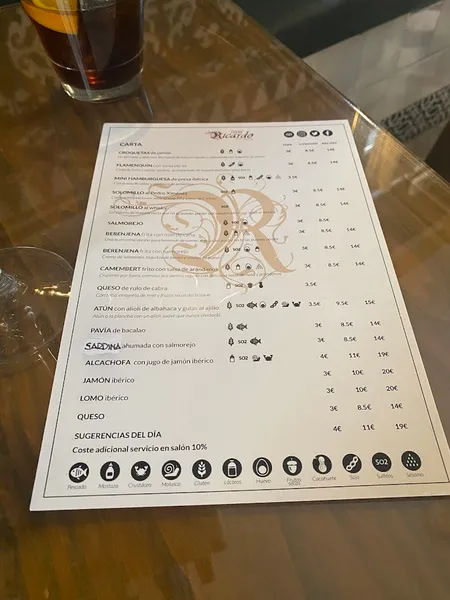 menu 1 of Casa Ricardo antigua Casa Ovidio