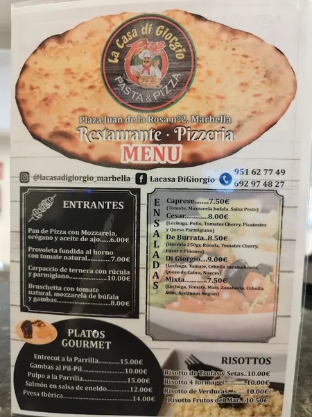 menu 1 of La Casa di Giorgio