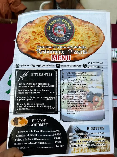menu 2 of La Casa di Giorgio