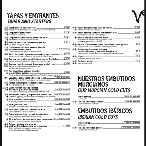 menu 1 of Las Viandas