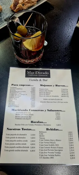 menu 0 of Mar Dorado (Salazones Artesanos)