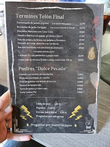 menu 1 of Cazuela de Rock