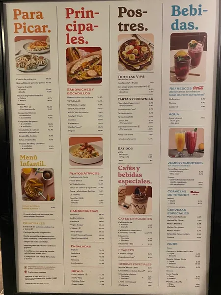 menu 0 of VIPS