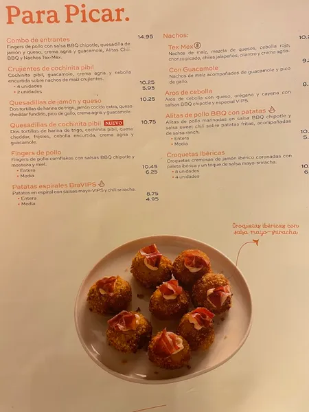 menu 2 of VIPS