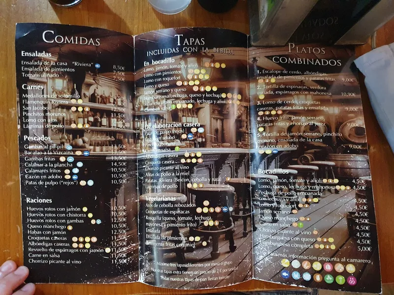 menu 0 of Bar La Riviera