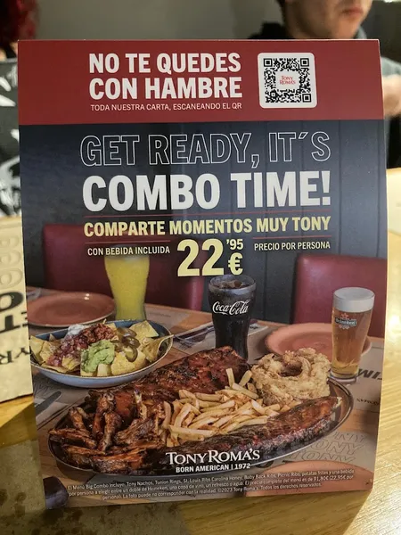 menu 0 of Restaurante Tony Roma's
