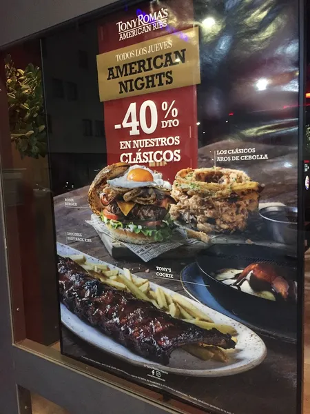 menu 1 of Restaurante Tony Roma's