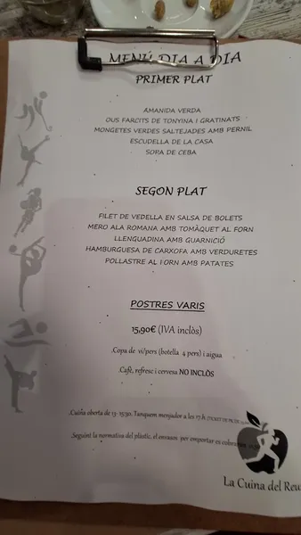 menu 1 of La Cuina Del Reus