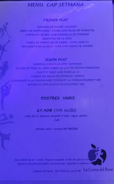 menu 0 of La Cuina Del Reus