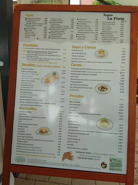 menu 2 of La Pinta .Huelva