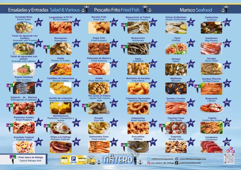 menu 0 of El Tintero