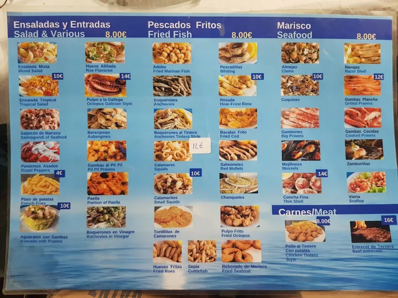 menu 2 of El Tintero