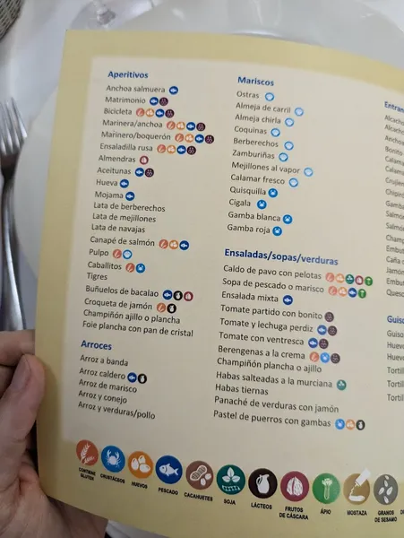 menu 1 of Restaurante La Onda
