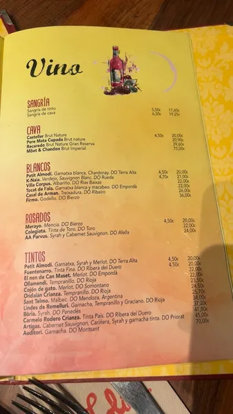 menu 1 of La Lolita Barcelona