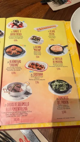 menu 2 of La Lolita Barcelona