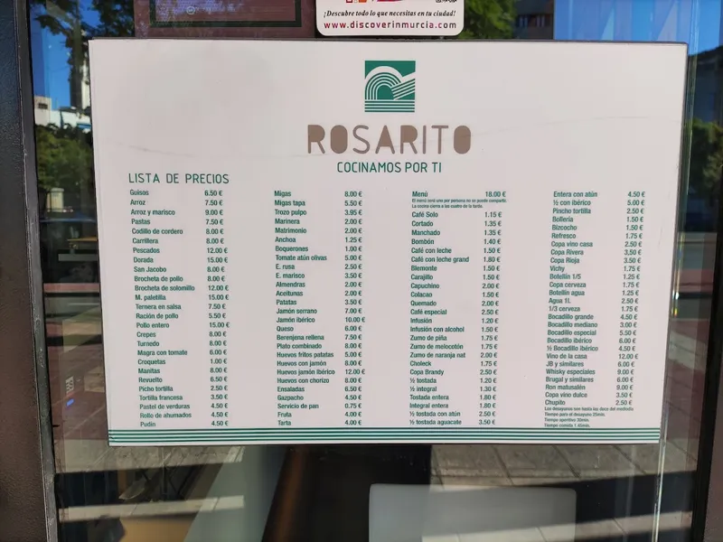 menu 0 of Asadero Rosarito