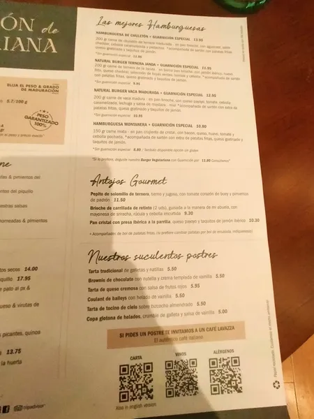 menu 1 of Restaurante Fogón de Mariana - Antulo