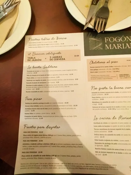 menu 2 of Restaurante Fogón de Mariana - Antulo
