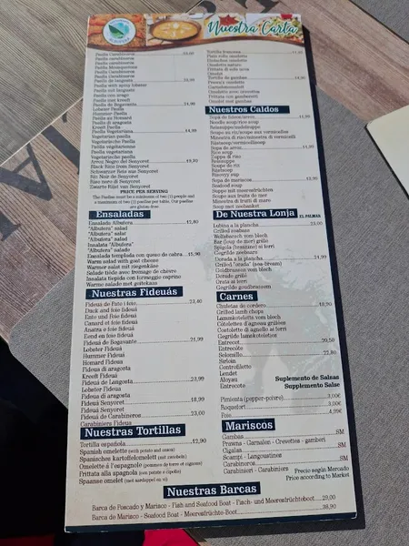 menu 0 of Restaurante La Albufera