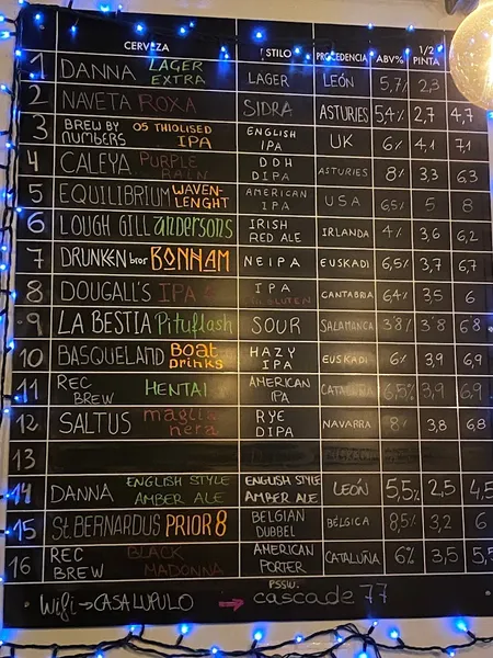 menu 0 of Casa Lúpulo Taproom