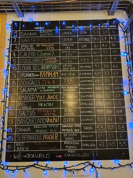 menu 1 of Casa Lúpulo Taproom