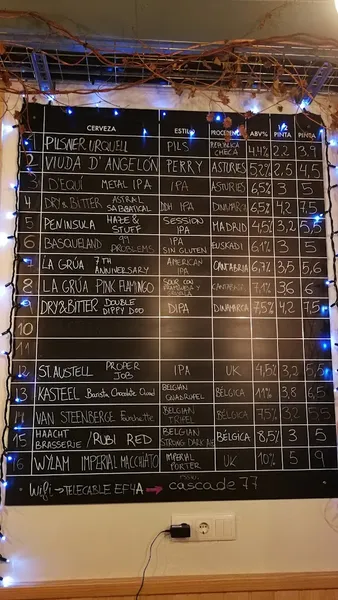 menu 2 of Casa Lúpulo Taproom