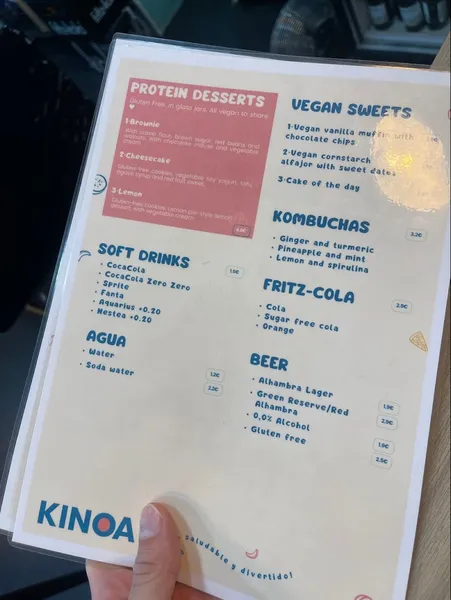 menu 1 of Kinoa Centro - Comida vegetariana y vegana