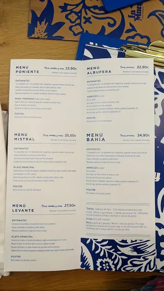 menu 1 of Pepa Restaurante Murcia