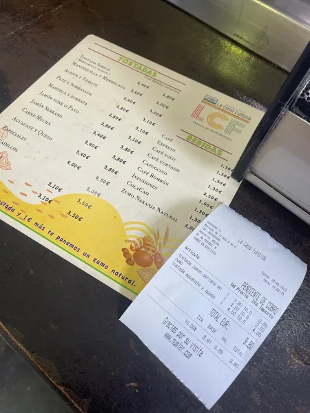 menu 2 of La Casa Fundida